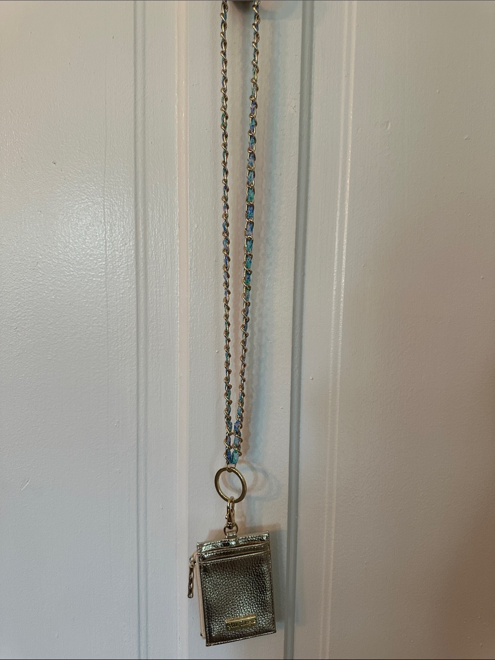 Lilly Pulitzer Metallic Gold Cardholder Necklace
